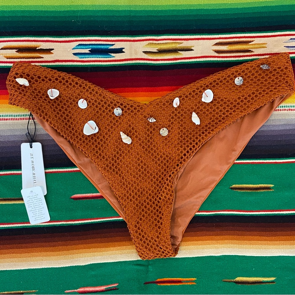 NWT We Wore What fishnet Delilah bikini bottom